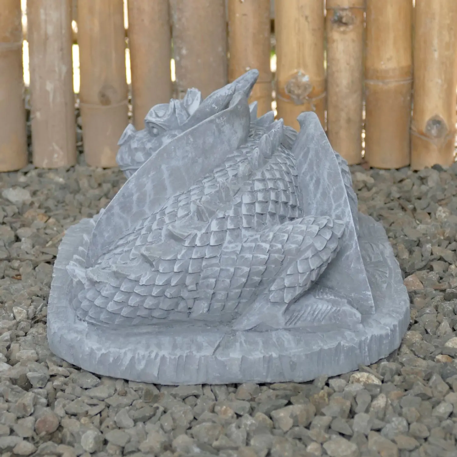  Product image 7 of the product “Jaro - Lying Dragon on a base, 30 cm L | cast stone ”
