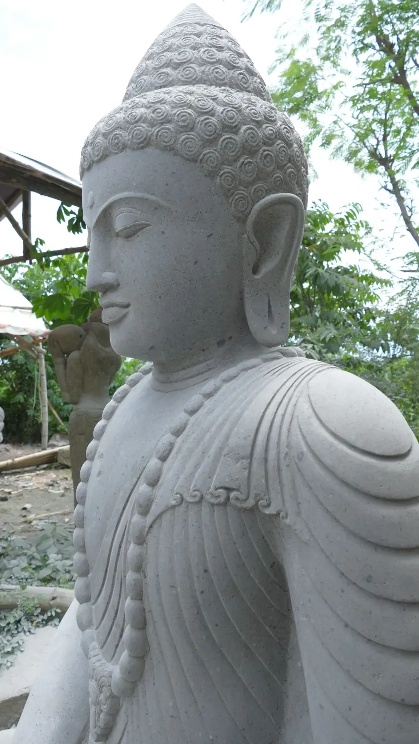  Product image 7 of the product “Seated Buddha made of Riverstone in Dhyana Position - gesture of meditation, H. 190 CM ”