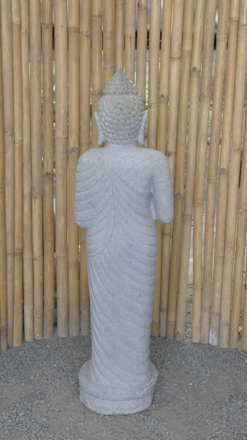  Product image 7 of the product “Standing Buddha made of Riverstone, position Namaskara , H. 120cm. ”