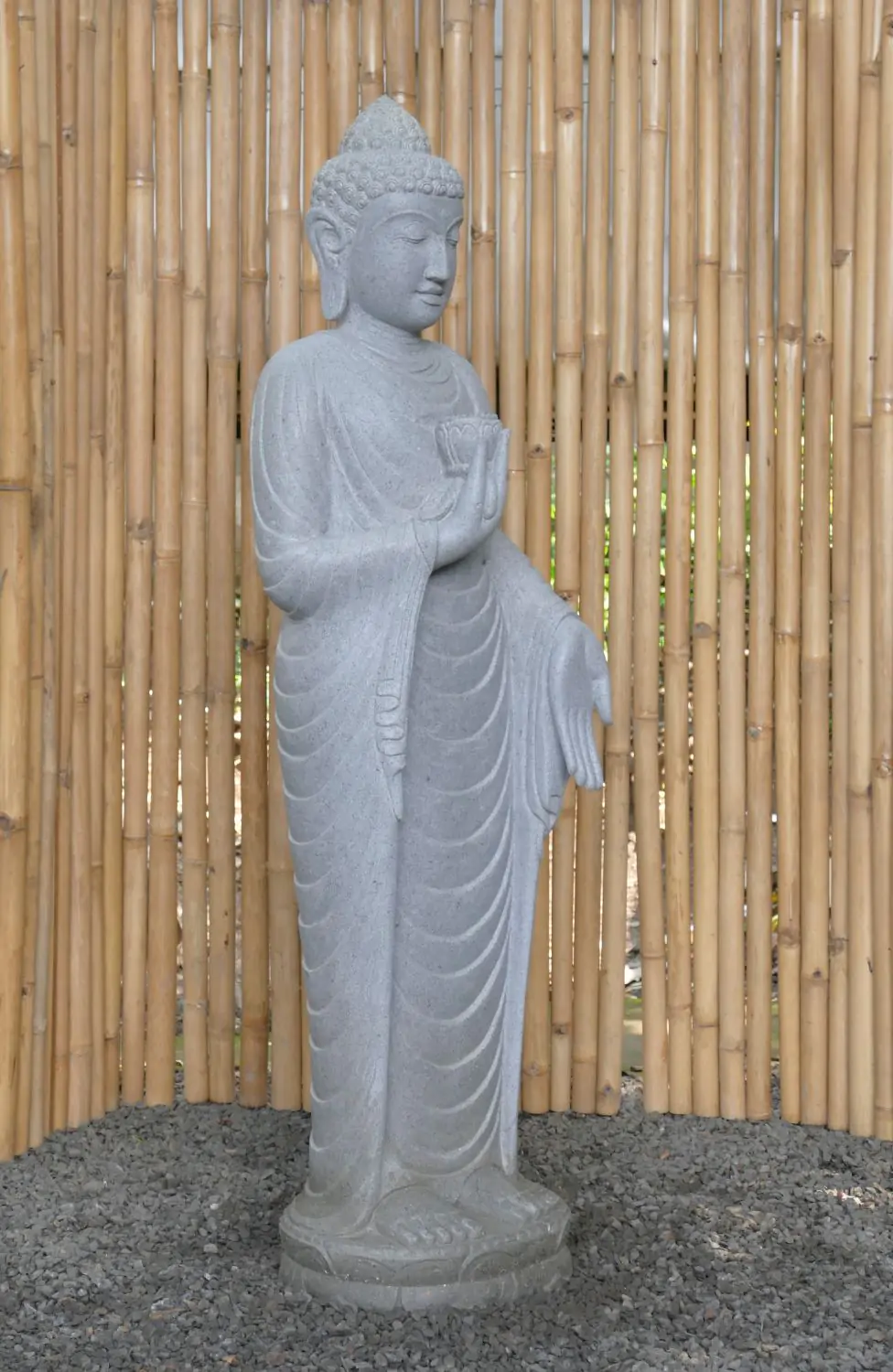 Product image 7 of the product “Standing Buddha with Lotus Flower, ca. 151 cm H ”