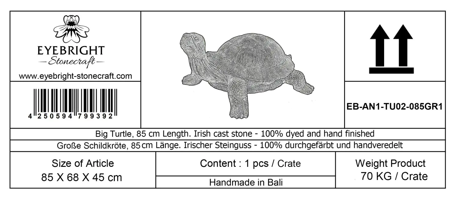  Product image 8 of the product “Winston - Big Turtle, 85 cm Length | cast stone ”