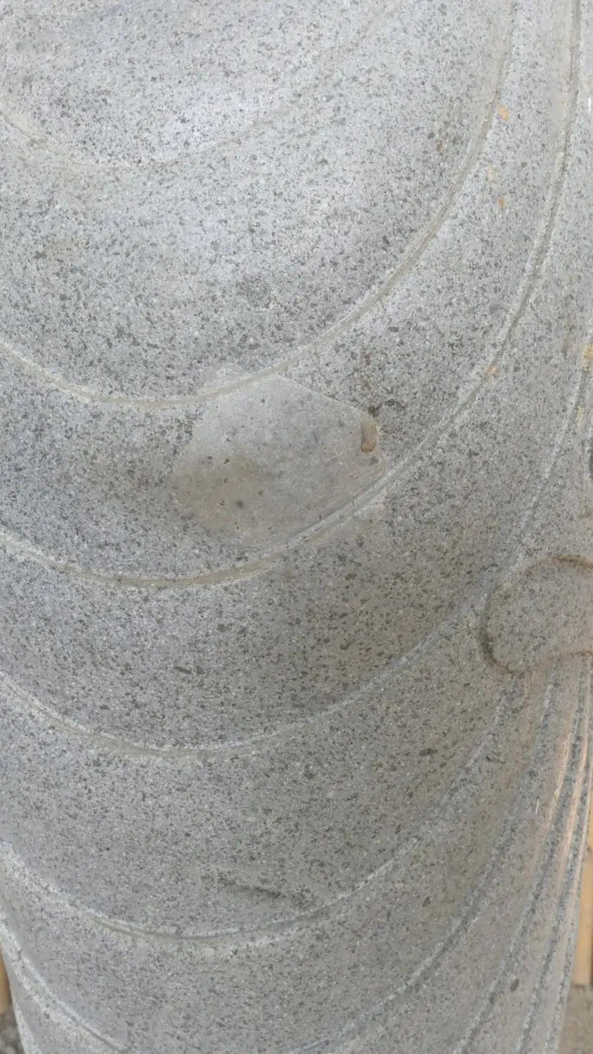  Product image 8 of the product “Standing Buddha made of Riverstone in Dharmachakra position - gesture of wheel of the teaching of Dharma. About 181cm height. ”