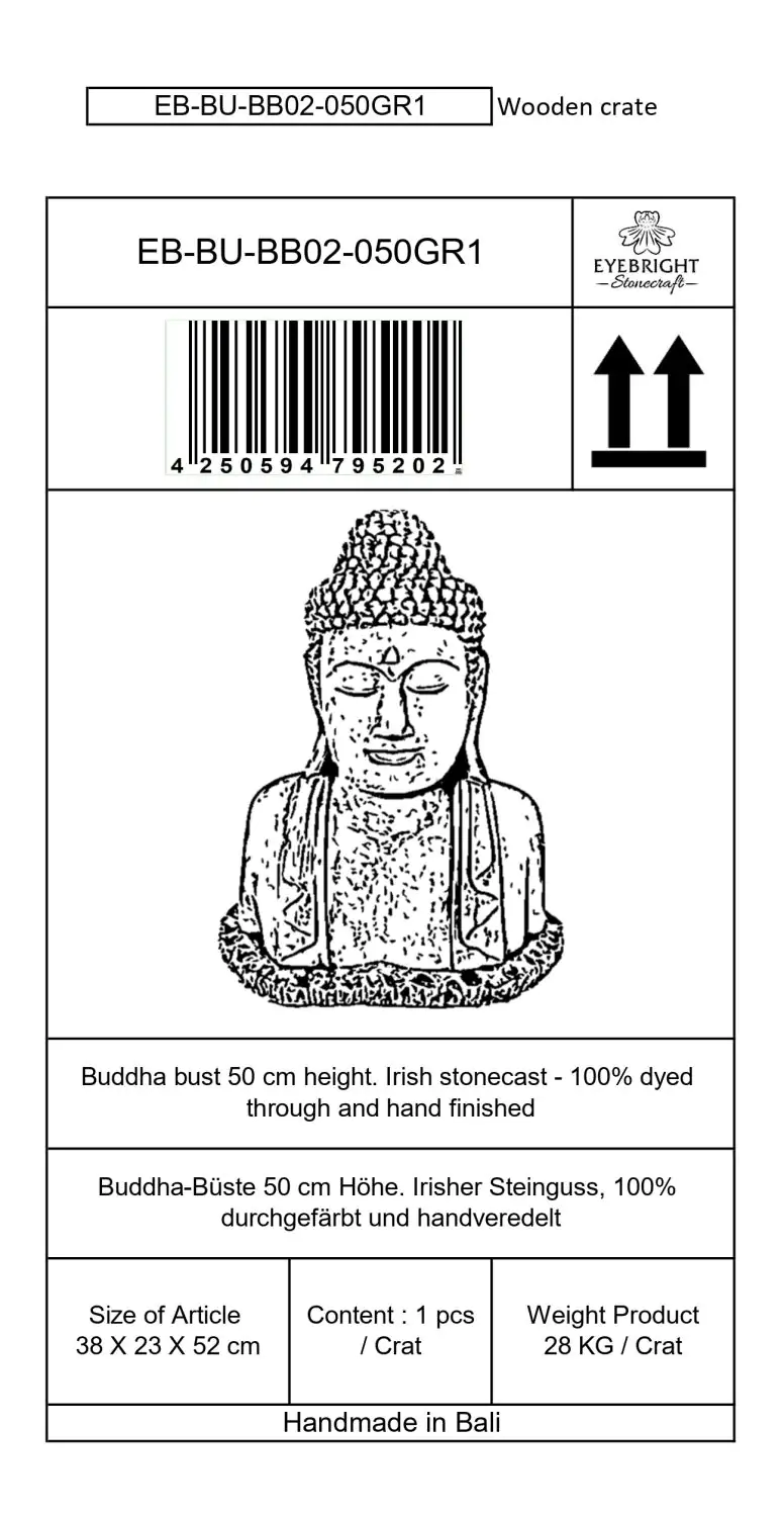  Product image 9 of the product “Naufal - Buddha bust 52 cm H | cast stone ”