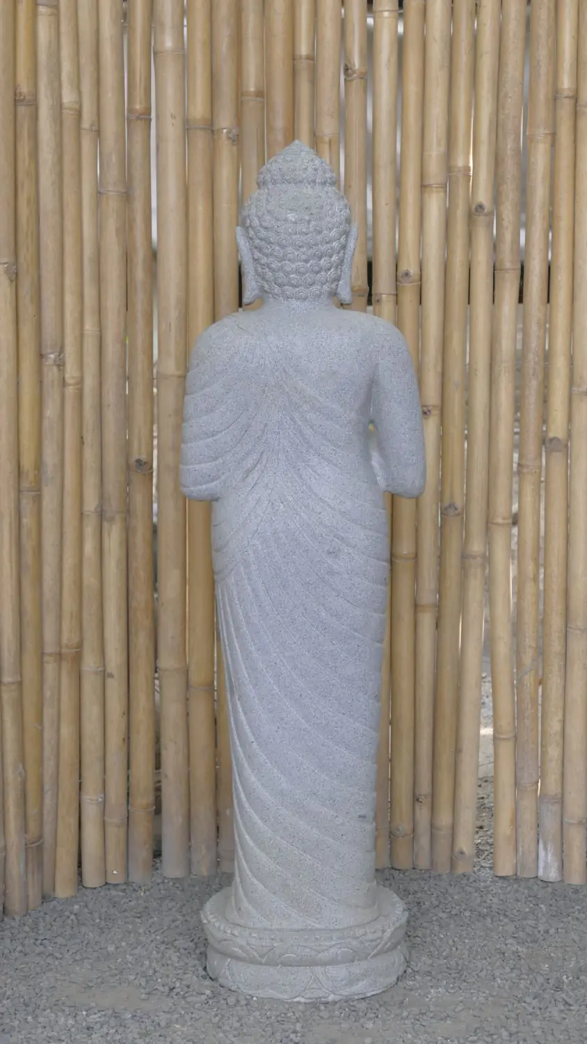  Product image 9 of the product “Standing Buddha made of Riverstone, position Namaskara , H. 125cm. ”